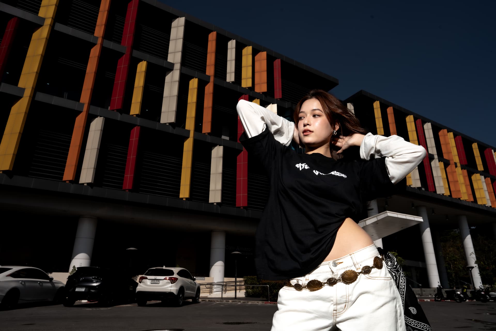 Colorful Building Girl